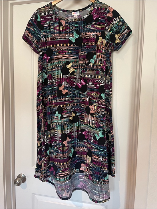 LuLaRoe Dresses & Skirts - LuLaRoe Disney Minnie Mouse 'Carly' Dress with Aztec Print Women's XS